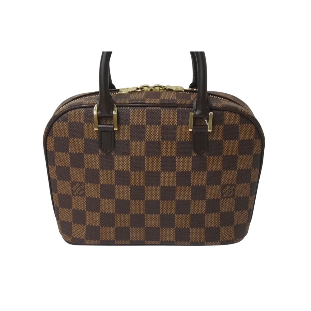 Louis Vuitton Handbag Saria Ebene Brown brown leather logo Damier